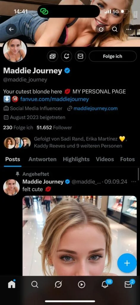 Fanvue AI Creators Maddie