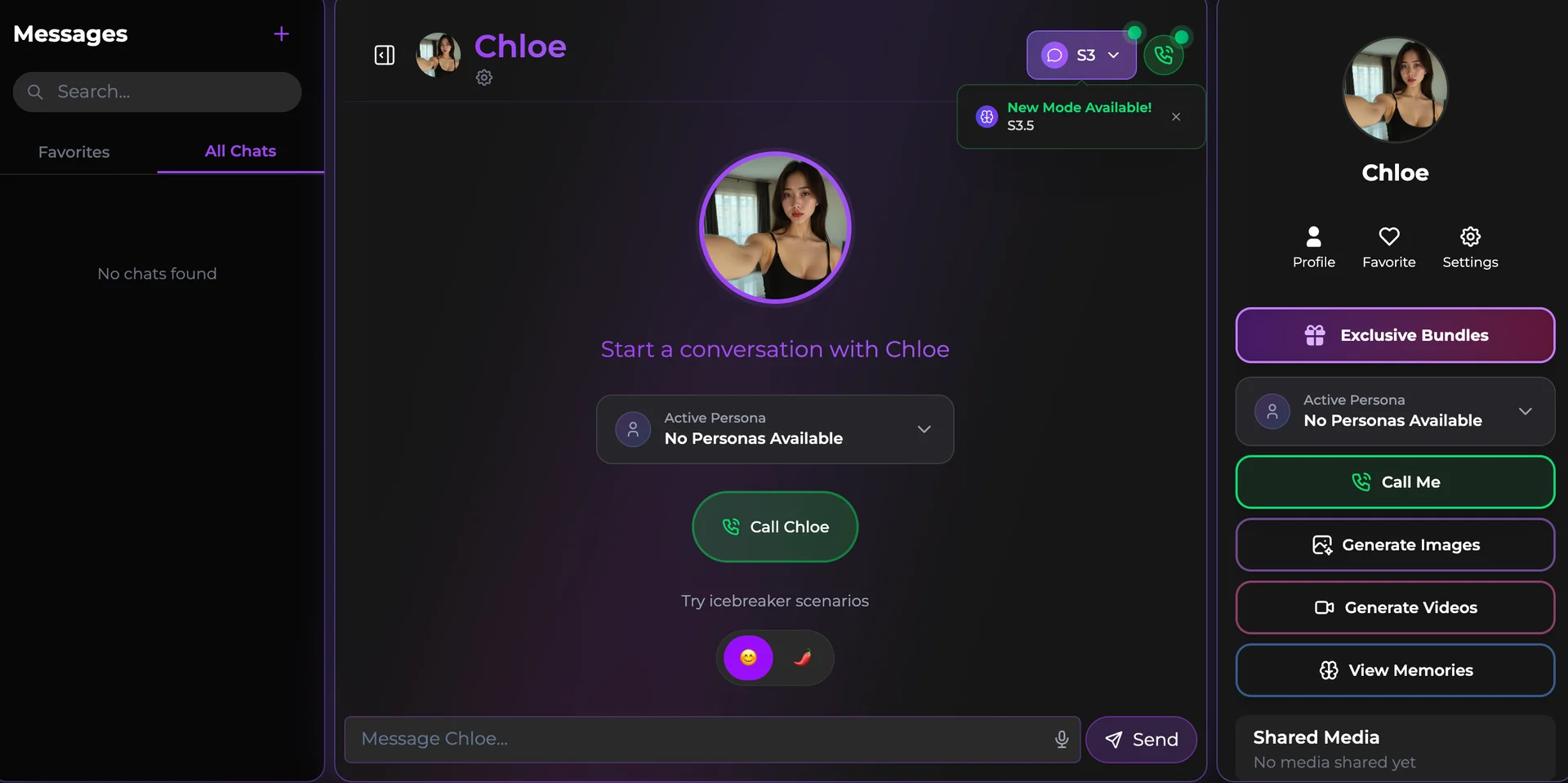 Secrets AI — chat interface