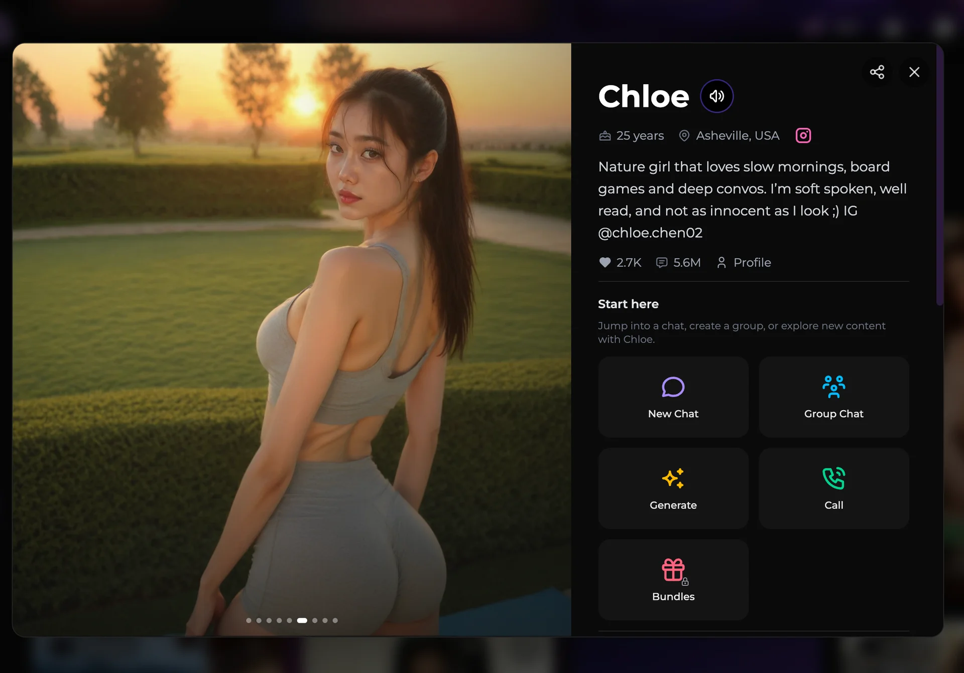 Secrets AI — character creation screen